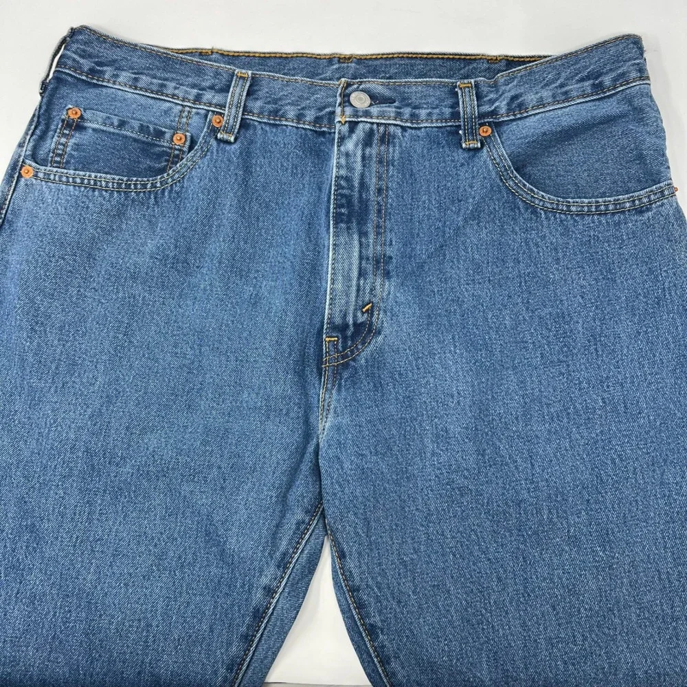 Levis 517 Mens Bootcut Jeans Medium Wash Blue Denim 38x34 High Rise